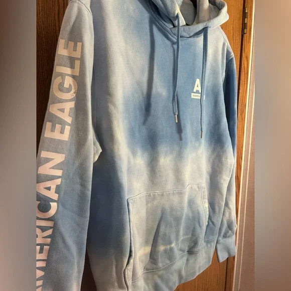 American Eagle Tie-Dye Blue Sky Hoodie - Picture 3 of 6